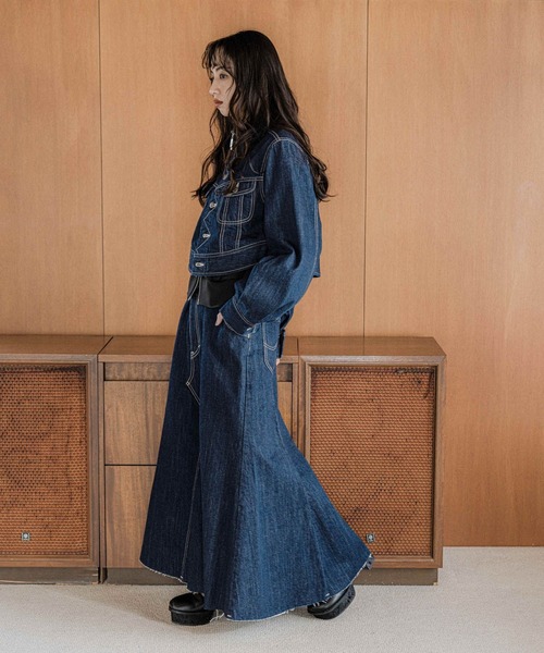 HARE（ハレ）の「【井手上漠さん着用/Lee×HARE】Leeデニムスカート（デニムスカート・レディース・ブルー/ブラック・SMALL/MEDIUM）」の15枚目の写真
