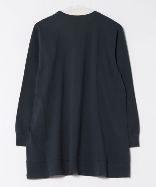 SUPER HAKKA（スーパーハッカ）の「SUPER　HAKKA×サクマ　ユウコ　「ある日の森の街」／「この葉の青い鳥」プリント×天竺チュニックカットソー（Tシャツ/カットソー・レディース・グリーン/ベージュ・FREE）」の3枚目の写真