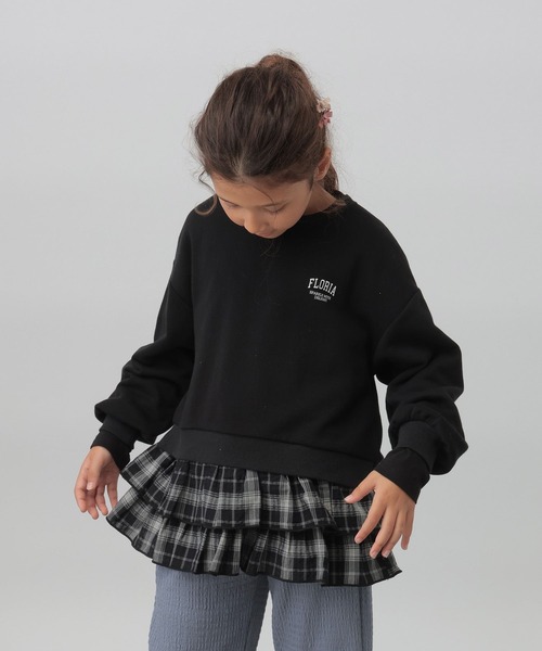 GLOBAL WORK(グローバルワーク)の「トクトク2SETスウェット*ロンT/598202(スウェット・キッズ・ブルー系その他/オフホワイト/ブラック・130cm/160cm/140cm/150cm)」の2枚目の写真