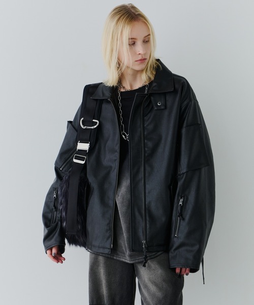 AIVER（アイバー）の「AIVER　2WAYカラーフライトジャケット（ミリタリージャケット・メンズ・ブラック/ブルー/モカ・SMALL/MEDIUM/LARGE）」の10枚目の写真