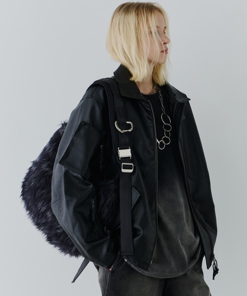 AIVER（アイバー）の「AIVER　2WAYカラーフライトジャケット（ミリタリージャケット・メンズ・ブラック/ブルー/モカ・SMALL/MEDIUM/LARGE）」の11枚目の写真