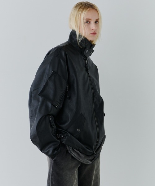 AIVER（アイバー）の「AIVER　2WAYカラーフライトジャケット（ミリタリージャケット・メンズ・ブラック/ブルー/モカ・SMALL/MEDIUM/LARGE）」の16枚目の写真