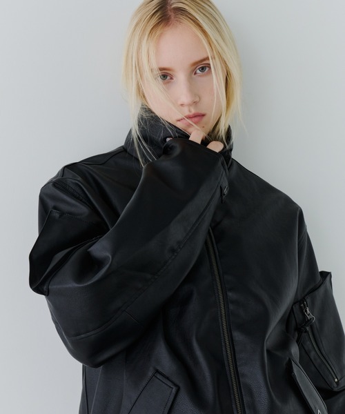 AIVER（アイバー）の「AIVER　2WAYカラーフライトジャケット（ミリタリージャケット・メンズ・ブラック/ブルー/モカ・SMALL/MEDIUM/LARGE）」の18枚目の写真