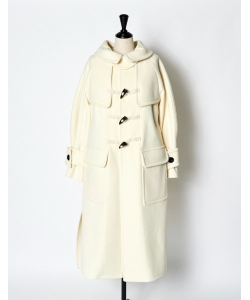 RUMCHE(ラムシェ)の「River Duffle Coat / リバーダッフルコート(ダッフルコート・レディース・ブラック/ホワイト・FREE)」の7枚目の写真