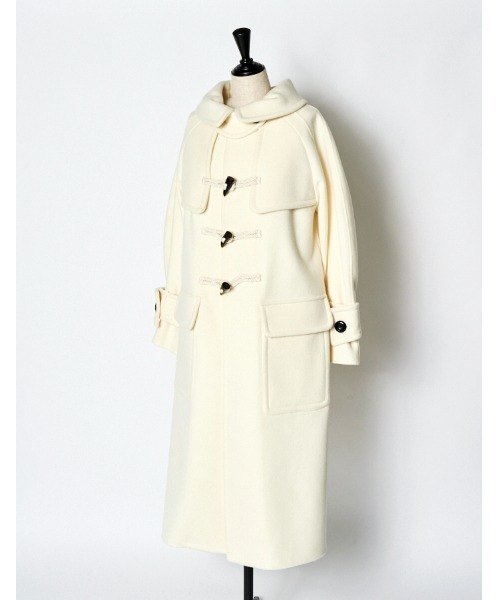 RUMCHE(ラムシェ)の「River Duffle Coat / リバーダッフルコート(ダッフルコート・レディース・ブラック/ホワイト・FREE)」の8枚目の写真