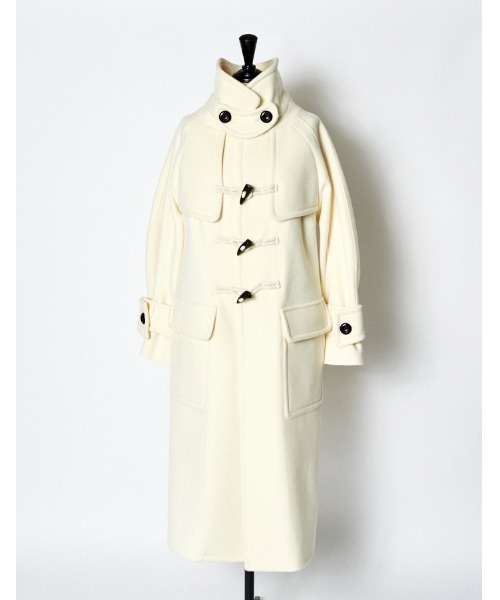 RUMCHE(ラムシェ)の「River Duffle Coat / リバーダッフルコート(ダッフルコート・レディース・ブラック/ホワイト・FREE)」の10枚目の写真