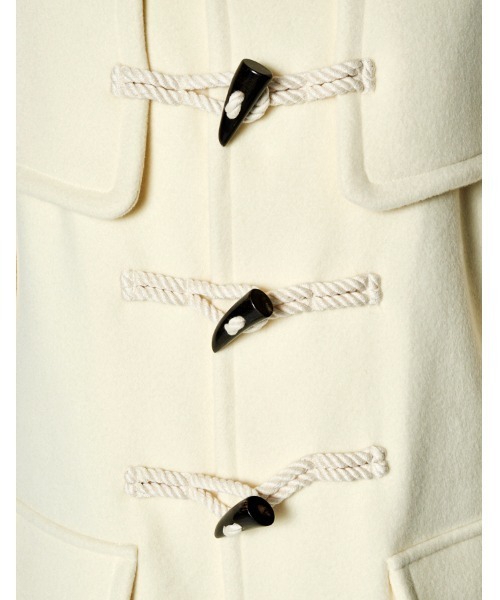 RUMCHE(ラムシェ)の「River Duffle Coat / リバーダッフルコート(ダッフルコート・レディース・ブラック/ホワイト・FREE)」の12枚目の写真