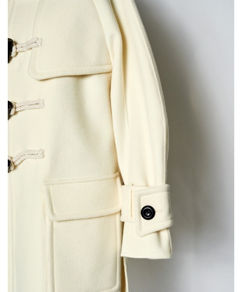 RUMCHE(ラムシェ)の「River Duffle Coat / リバーダッフルコート(ダッフルコート・レディース・ブラック/ホワイト・FREE)」の13枚目の写真