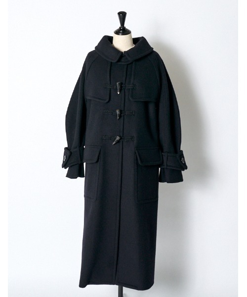 RUMCHE(ラムシェ)の「River Duffle Coat / リバーダッフルコート(ダッフルコート・レディース・ブラック/ホワイト・FREE)」の19枚目の写真