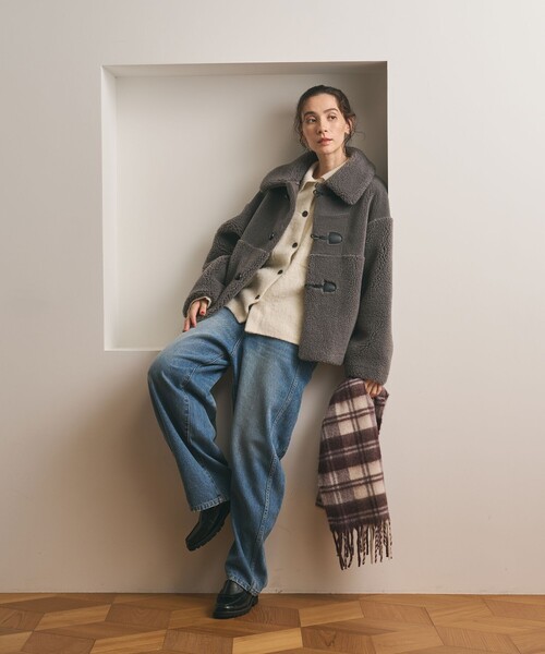 BEAUTY&YOUTH UNITED ARROWS（ビューティーアンドユースユナイテッドアローズ）の「チェック ストール（ストール/ショール・レディース・ベージュ/ダークブラウン/ライトブルー・FREE）」の9枚目の写真