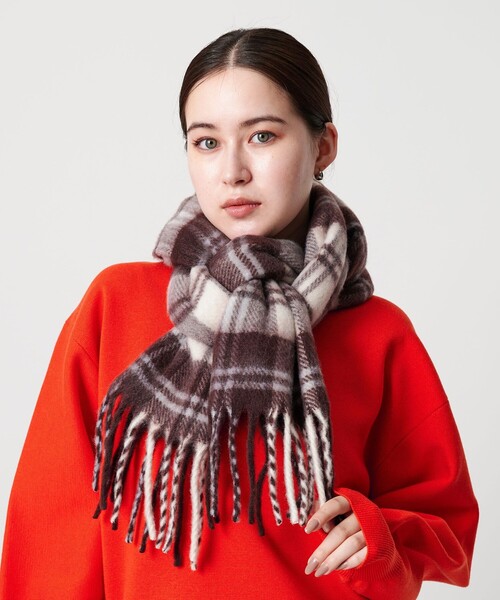 BEAUTY&YOUTH UNITED ARROWS（ビューティーアンドユースユナイテッドアローズ）の「チェック ストール（ストール/ショール・レディース・ベージュ/ダークブラウン/ライトブルー・FREE）」の10枚目の写真