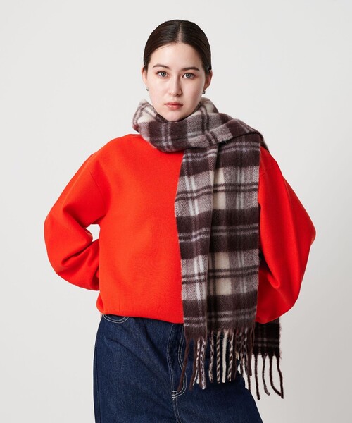 BEAUTY&YOUTH UNITED ARROWS（ビューティーアンドユースユナイテッドアローズ）の「チェック ストール（ストール/ショール・レディース・ベージュ/ダークブラウン/ライトブルー・FREE）」の11枚目の写真