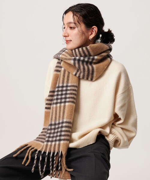 BEAUTY&YOUTH UNITED ARROWS（ビューティーアンドユースユナイテッドアローズ）の「チェック ストール（ストール/ショール・レディース・ベージュ/ダークブラウン/ライトブルー・FREE）」の13枚目の写真