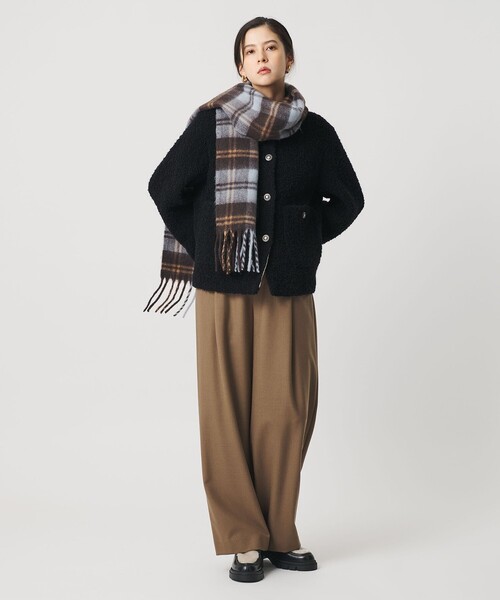 BEAUTY&YOUTH UNITED ARROWS（ビューティーアンドユースユナイテッドアローズ）の「チェック ストール（ストール/ショール・レディース・ベージュ/ダークブラウン/ライトブルー・FREE）」の18枚目の写真
