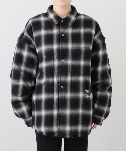 AP STUDIO(エーピーストゥディオ)の「【StandAlone/スタンド アローン】PADDED FLANNEL JACKET(その他アウター・レディース・ブラック・FREE)」の13枚目の写真