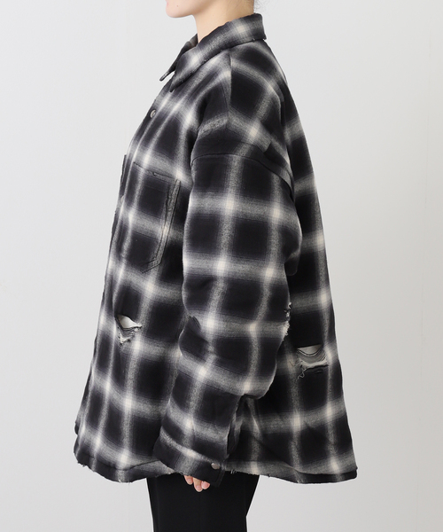 AP STUDIO(エーピーストゥディオ)の「【StandAlone/スタンド アローン】PADDED FLANNEL JACKET(その他アウター・レディース・ブラック・FREE)」の14枚目の写真