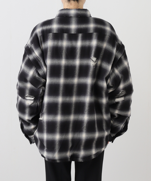 AP STUDIO(エーピーストゥディオ)の「【StandAlone/スタンド アローン】PADDED FLANNEL JACKET(その他アウター・レディース・ブラック・FREE)」の15枚目の写真