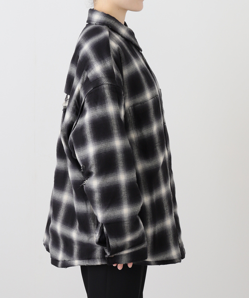 AP STUDIO(エーピーストゥディオ)の「【StandAlone/スタンド アローン】PADDED FLANNEL JACKET(その他アウター・レディース・ブラック・FREE)」の16枚目の写真