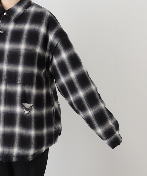 AP STUDIO(エーピーストゥディオ)の「【StandAlone/スタンド アローン】PADDED FLANNEL JACKET(その他アウター・レディース・ブラック・FREE)」の17枚目の写真