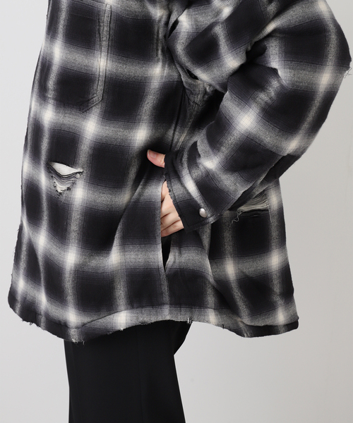 AP STUDIO(エーピーストゥディオ)の「【StandAlone/スタンド アローン】PADDED FLANNEL JACKET(その他アウター・レディース・ブラック・FREE)」の18枚目の写真