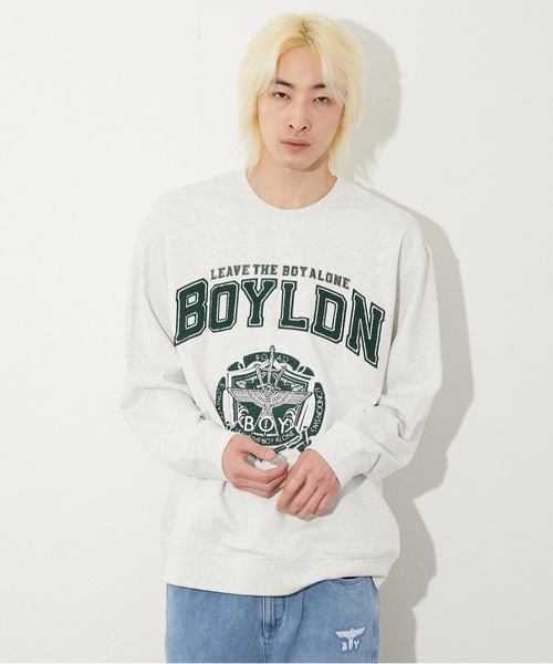 BOY LONDON(ボーイロンドン)の「【BOY LONDON】COLLEGE PATCH SWEAT(スウェット・メンズ・グレー・MEDIUM/LARGE/X-LARGE)」の1枚目の写真
