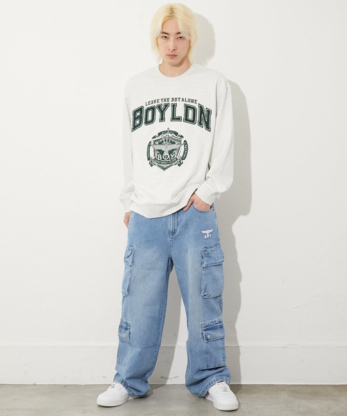 BOY LONDON(ボーイロンドン)の「【BOY LONDON】COLLEGE PATCH SWEAT(スウェット・メンズ・グレー・MEDIUM/LARGE/X-LARGE)」の2枚目の写真