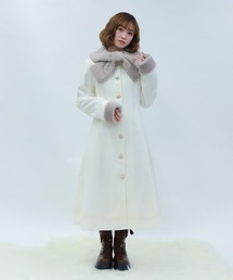 axes femme POETIQUE(アクシーズファムポエティック)のファーティペ付ロングコート(ダッフルコート)