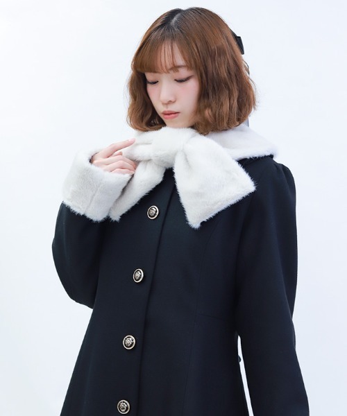 ファーティペ付ロングコート（ダッフルコート）｜axes femme POETIQUE