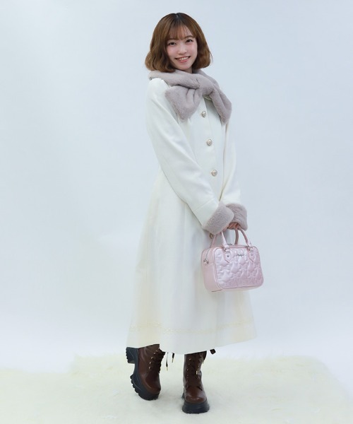 ファーティペ付ロングコート（ダッフルコート）｜axes femme POETIQUE