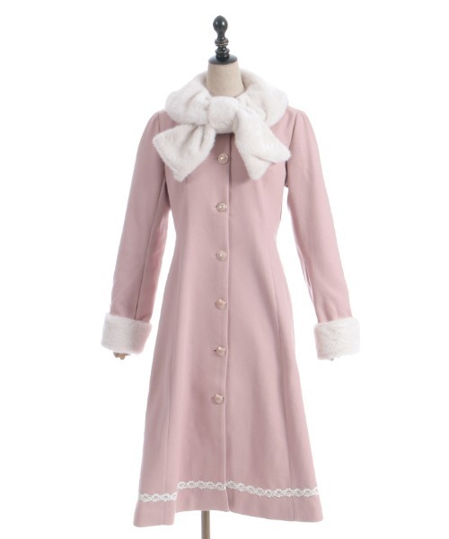 ファーティペ付ロングコート（ダッフルコート）｜axes femme POETIQUE