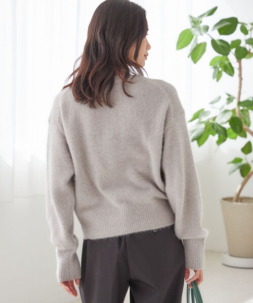 セール】〈手洗い可能〉フォックス ビジュー Vネック ニット（ニット