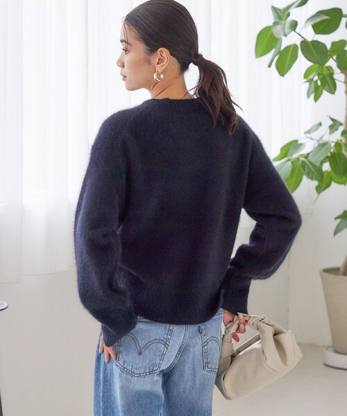 セール】〈手洗い可能〉フォックス ビジュー Vネック ニット（ニット