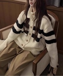 stripe turtleneck sweater