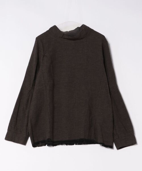 L.H.P(エルエイチピー)の「aenrmous/エーノマース/Nevelson Turtleneck(Tシャツ/カットソー・レディース・ブラウン/ブラック・1/2)」の2枚目の写真