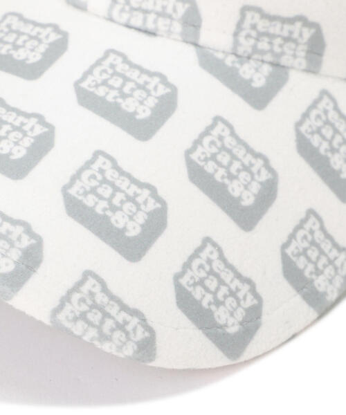 【PEARLY GATES】ブロックロゴ柄起毛キャップ (UNISEX)