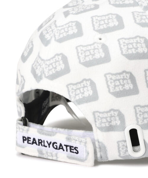 【PEARLY GATES】ブロックロゴ柄起毛キャップ (UNISEX)