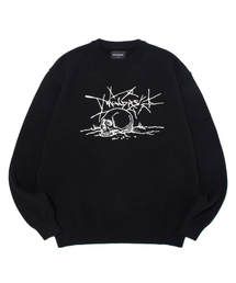 SKULL KNITTED SWEATER (BLACK)