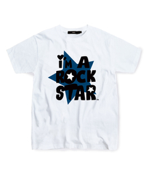 ESCAPEFROM（エスケープフロム）の「Blue I'm Rockstar Print T-Shirt White（Tシャツ/カットソー）」