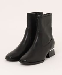 PARADIS COULEUR（パラディクルール）の「【PARADIS COULEUR】パールヒールストレッチショートブーツ(33005P)（ブーツ）」