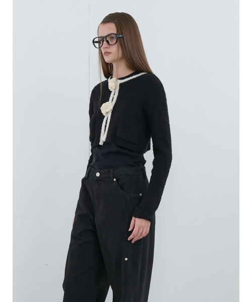Kijun(キジュン)の「Crochet Knit Jacket Black(カーディガン/ボレロ・レディース・その他・SMALL/MEDIUM)」の6枚目の写真