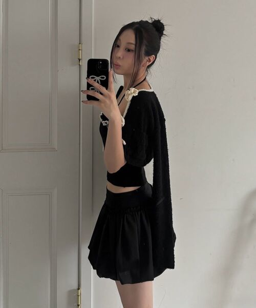 Kijun(キジュン)の「Crochet Knit Jacket Black(カーディガン/ボレロ・レディース・その他・SMALL/MEDIUM)」の3枚目の写真