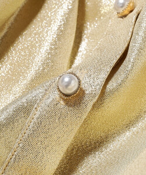 Sister Jane（シスタージェーン）の「sister Jane / Shimmy Bow Blouse（シャツ/ブラウス・レディース・ゴールド・SMALL）」の6枚目の写真