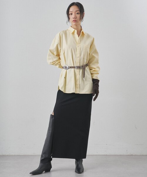 Whim Gazette（ウィムガゼット）の「ストレッチジャージスカート（スカート・レディース・ブラック/オレンジ/ブラウン・36/38）」の6枚目の写真