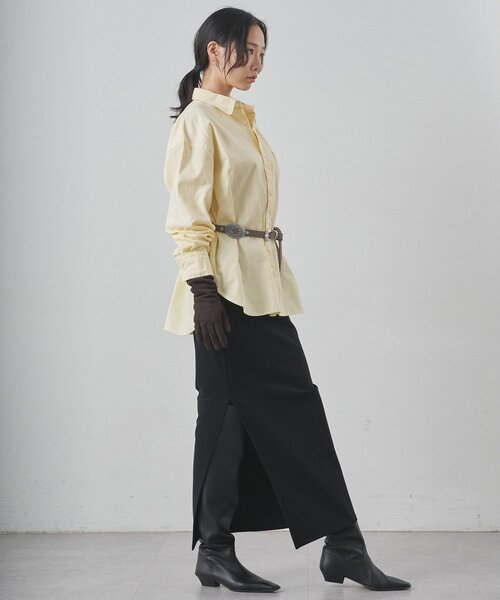 Whim Gazette（ウィムガゼット）の「ストレッチジャージスカート（スカート・レディース・ブラック/オレンジ/ブラウン・36/38）」の7枚目の写真