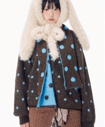 Never mind the XU / Chikashitsu+ | 【Nerd out XU】dot muffler Knit cardigan / 【ナードアウトエックスユー】ドットマフラーニットカーディガン <着用動画あり>(カーディガン/ボレロ)