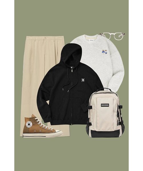 WOOALONG(ウアロン)の「Signature hood zip-up - BLACK(パーカー・レディース・ブラック・SMALL/MEDIUM/LARGE)」の11枚目の写真