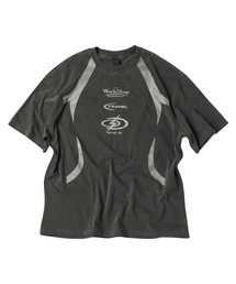 TRAVEL（トラベル）の「Logo Lineup Pigment Short Sleeve T-shirt Black Charcoal（Tシャツ/カットソー）」