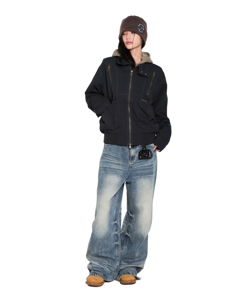 AAKAM(アーカム)の「Washed Zipper Slit Denim Pants (Sky Blue)(デニムパンツ・レディース・その他・1/2)」の19枚目の写真