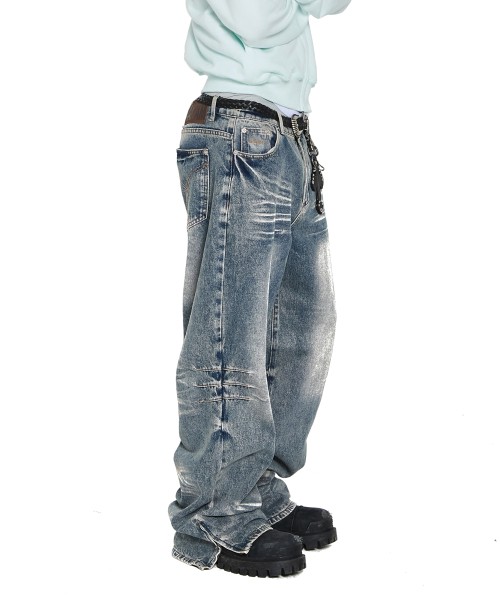 AAKAM(アーカム)の「Washed Zipper Slit Denim Pants (Sky Blue)(デニムパンツ・レディース・その他・1/2)」の18枚目の写真