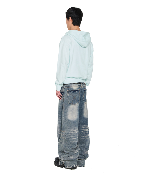AAKAM(アーカム)の「Washed Zipper Slit Denim Pants (Sky Blue)(デニムパンツ・レディース・その他・1/2)」の16枚目の写真